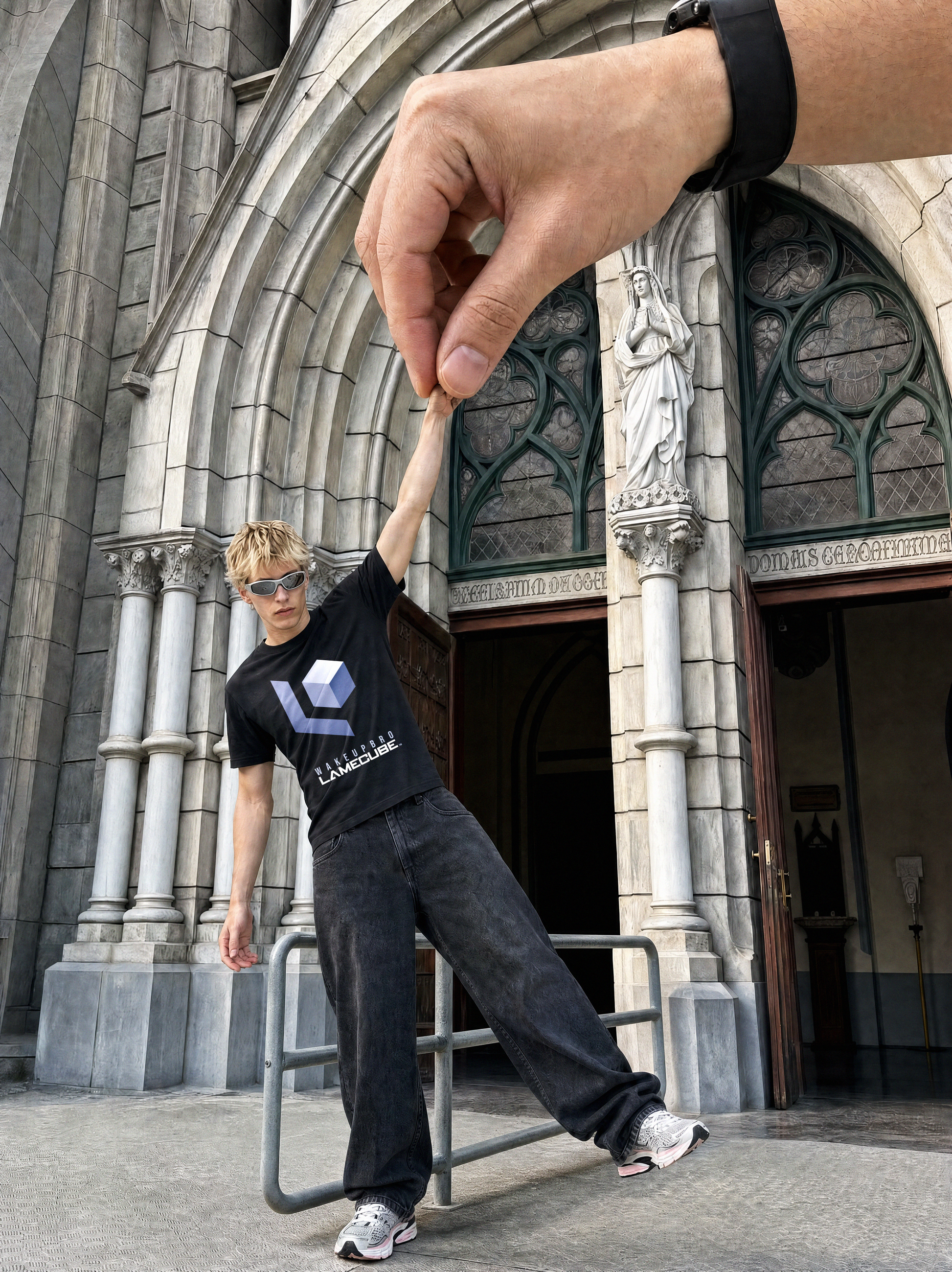 LAMECUBE T-SHIRT porté